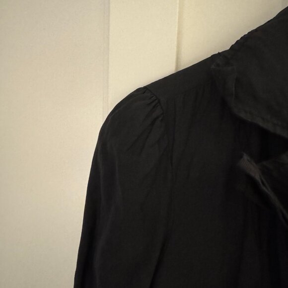 VINTAGE Y2K MISS SIXTY SHIMMER BLACK WRINKLED TRENCH COAT SIZE XS - Picture 6 of 13